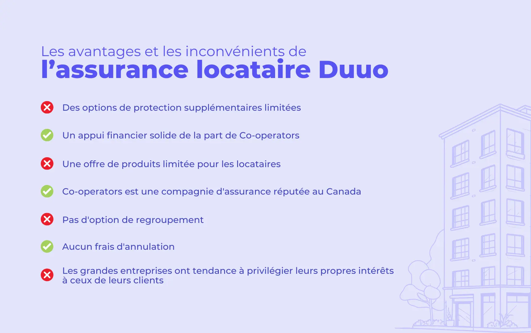 Les avantages et les inconvénients de lassurance locataire Duuo