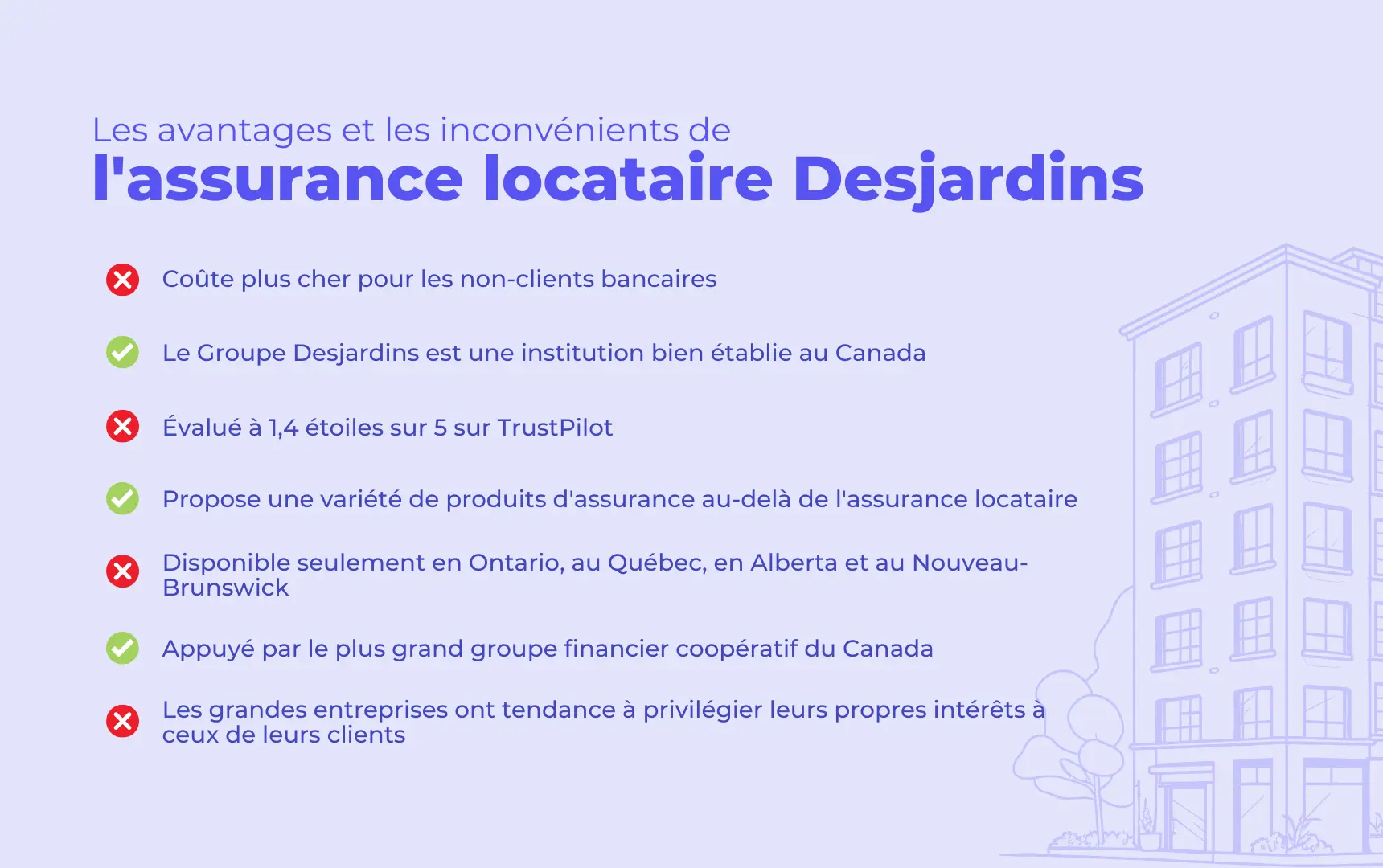 Les avantages et les inconvénients de lassurance locataire Desjardins