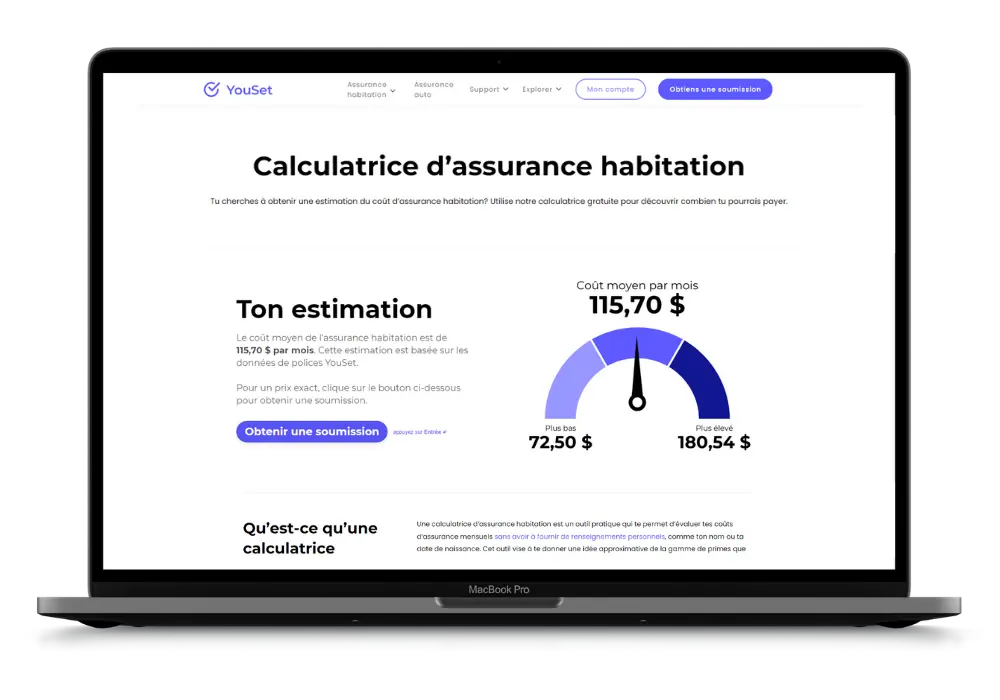 Calculatrice d’assurance habitation - YouSet