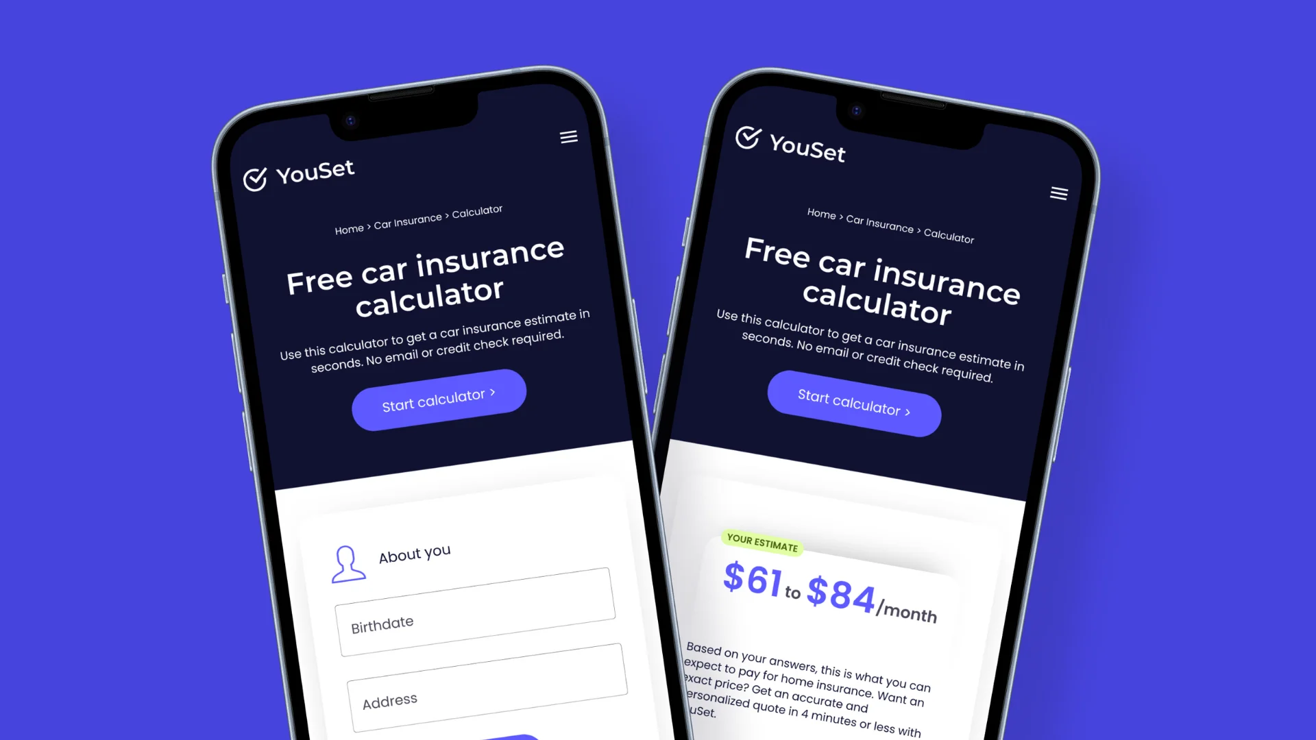 Car insurance calculator - YouSet guide